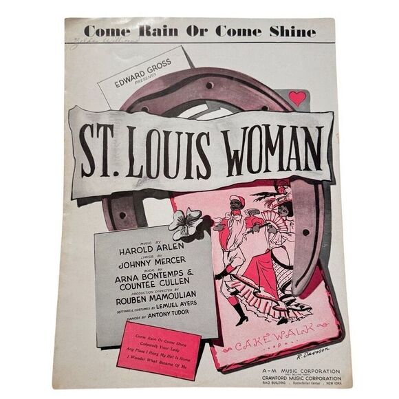 1946 Come Rain Or Come Shine from "St. Louis Woman" Sheet Music A-M Music - Picture 1 of 3